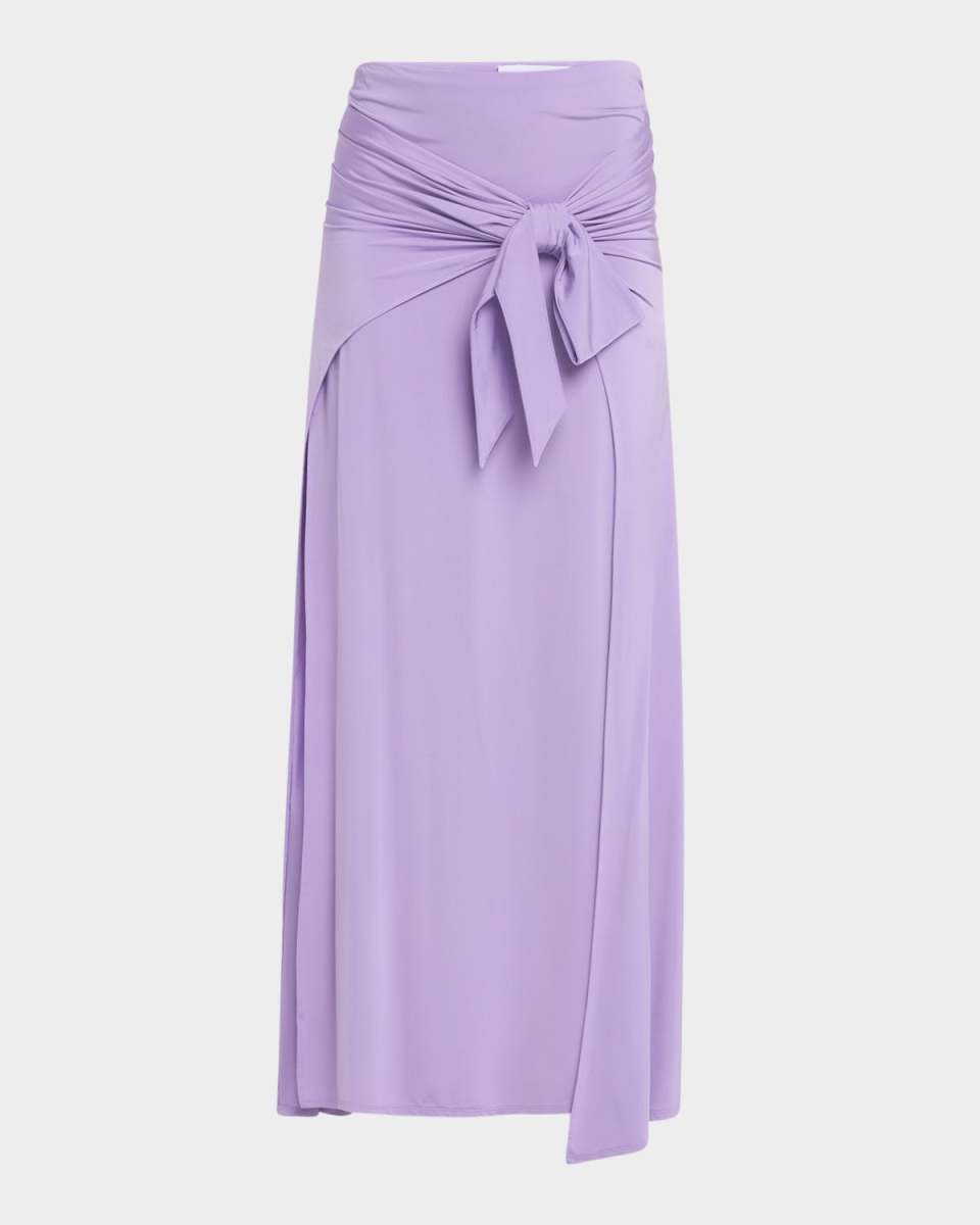 Wrap-Front Maxi Skirt